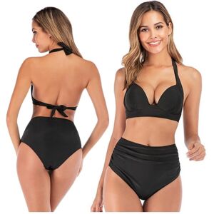 Zolta Bikini komplet strój kąpielowy czarny wysoki stan usztywniany XL Zolta Bikini komplet strój kąpielowy czarny wysoki stan usztywniany XL