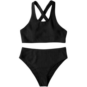 Inny producent Damski Strój Kąpielowy Bikini Dwuczęściowy Wysoki Stan Czarne M Inny producent Damski Strój Kąpielowy Bikini Dwuczęściowy Wysoki Stan Czarne M