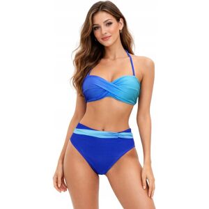 100% DAMSKI STRÓJ KĄPIELOWY BIKINI NIEBIESKI OMBRE WYSOKI STAN BANDEAU 100% DAMSKI STRÓJ KĄPIELOWY BIKINI NIEBIESKI OMBRE WYSOKI STAN BANDEAU