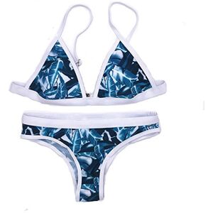 100% DAMSKI STRÓJ KĄPIELOWY BIKINI NIEBIESKI TROPIKALNY DWUCZĘŚCIOWY S 100% DAMSKI STRÓJ KĄPIELOWY BIKINI NIEBIESKI TROPIKALNY DWUCZĘŚCIOWY S