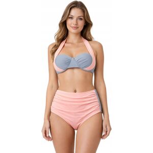 100% DAMSKI STRÓJ KĄPIELOWY DWUCZĘŚCIOWY BIKINI PUSH UP WYSOKI STAN RÓŻOWY SZARY 100% DAMSKI STRÓJ KĄPIELOWY DWUCZĘŚCIOWY BIKINI PUSH UP WYSOKI STAN RÓŻOWY SZARY