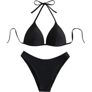 Inny producent Damski Strój Kąpielowy Dwuczęściowy Kostium Bikini Push-up Czarny S Inny producent Damski Strój Kąpielowy Dwuczęściowy Kostium Bikini Push-up Czarny S