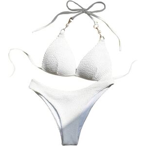 Inny producent Damski Strój Kąpielowy Dwuczęściowy Strój Kostium Push-up Bikini Biały XL Inny producent Damski Strój Kąpielowy Dwuczęściowy Strój Kostium Push-up Bikini Biały XL