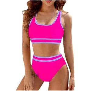 Inny producent Dwuczęściowy Strój Kąpielowy Push-Up Sportowy Wysoki Stan Różowy S Inny producent Dwuczęściowy Strój Kąpielowy Push-Up Sportowy Wysoki Stan Różowy S