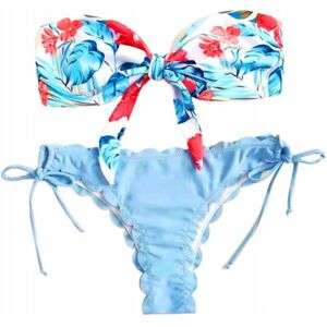 Sapphire Kostium Bikini Brazylijskie Strój Opaska Bandeou Kwiaty Dwuczęściowy Hit L Sapphire Kostium Bikini Brazylijskie Strój Opaska Bandeou Kwiaty Dwuczęściowy Hit L