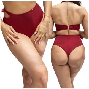 Kris Line Majtki kąpielowe Brazyliany wycięte wysoki stan Krisline CURACAO Bordeaux S Kris Line Majtki kąpielowe Brazyliany wycięte wysoki stan Krisline CURACAO Bordeaux S