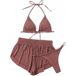 Inny producent Strój Kąpielowy 3-Częściowy Komplet Bikini Z Szortami Plaża Wakacje L Inny producent Strój Kąpielowy 3-Częściowy Komplet Bikini Z Szortami Plaża Wakacje L
