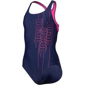 Strój kąpielowy Arena BACK GRAPHIC navy-freak rose 116 granatowy Strój kąpielowy Arena BACK GRAPHIC navy-freak rose 116 granatowy