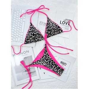 Inny producent Strój Kąpielowy BIKINI Stringi Neon Wiązane Panterka - S Inny producent Strój Kąpielowy BIKINI Stringi Neon Wiązane Panterka - S