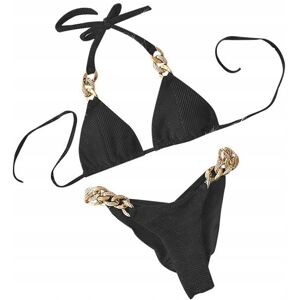 Inny producent Strój Kąpielowy Bikini Welur Velvet Sexy Czarny M Inny producent Strój Kąpielowy Bikini Welur Velvet Sexy Czarny M
