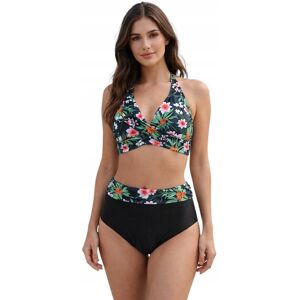 100% STRÓJ KĄPIELOWY DAMSKI BIKINI WYSOKI STAN KWIATY HALTER MODELUJĄCY 100% STRÓJ KĄPIELOWY DAMSKI BIKINI WYSOKI STAN KWIATY HALTER MODELUJĄCY