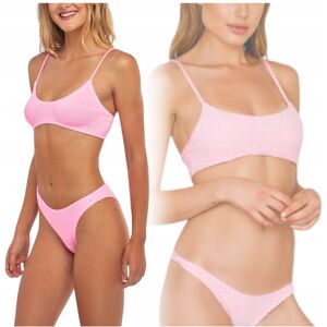 Inny producent Strój kąpielowy dwuczęściowy bikini jasny róż wycięty do opalania L Inny producent Strój kąpielowy dwuczęściowy bikini jasny róż wycięty do opalania L