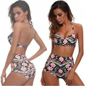 Inny producent Strój Kąpielowy Dwuczęściowy Bikini, Kolorowy Push Up Z Wysokim Stanem, Rozmiar XL Inny producent Strój Kąpielowy Dwuczęściowy Bikini, Kolorowy Push Up Z Wysokim Stanem, Rozmiar XL