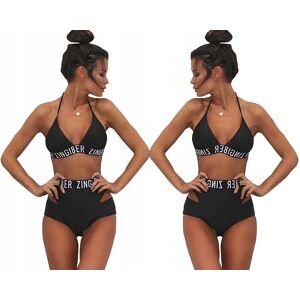 Inny producent Strój Kąpielowy Dwuczęściowy Bikini Majtki Wysoki Stan Czarny S Inny producent Strój Kąpielowy Dwuczęściowy Bikini Majtki Wysoki Stan Czarny S