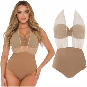 Strój kąpielowy dwuczęściowy wysoki stan z siatką Self 1045 Como 42D/XL 80D Strój kąpielowy dwuczęściowy wysoki stan z siatką Self 1045 Como 42D/XL 80D
