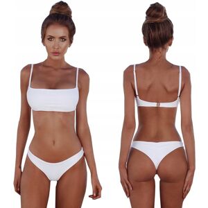 SNM Strój Kąpielowy Bikini Brazylijskie Dwuczęściowy Kostium Top Kolor Biały SNM Strój Kąpielowy Bikini Brazylijskie Dwuczęściowy Kostium Top Kolor Biały
