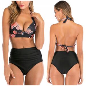 Zolta Strój kąpielowy wyszczuplający kwiaty print bikini wysoki stan S Zolta Strój kąpielowy wyszczuplający kwiaty print bikini wysoki stan S