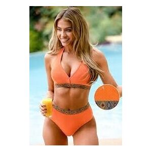 inna (Inny) Zestaw bikini Tangerine Surplice Top i majtki z wysokim stanem inna (Inny) Zestaw bikini Tangerine Surplice Top i majtki z wysokim stanem
