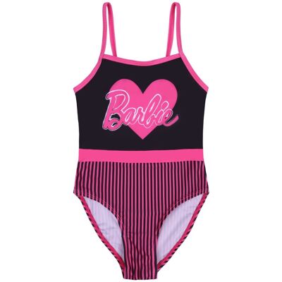 Czarno-różowy, jednoczęściowy strój kąpielowy Barbie Czarno-różowy, jednoczęściowy strój kąpielowy Barbie