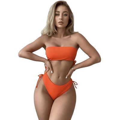Inny producent Damski Strój Kąpielowy Dwuczęściowy Kostium Bandeau Bikini Wysoki Stan S Inny producent Damski Strój Kąpielowy Dwuczęściowy Kostium Bandeau Bikini Wysoki Stan S