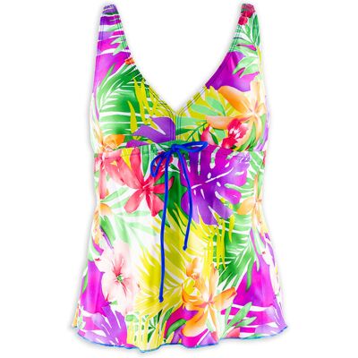 Damskie tankini z wiązaniem monstera jasnozielone Mariss r.M Damskie tankini z wiązaniem monstera jasnozielone Mariss r.M