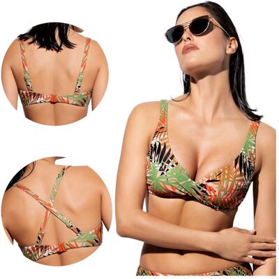 Inny producent Góra od bikini biustonosz stroju kąpielowego usztywniany Verde Veronica 80B Inny producent Góra od bikini biustonosz stroju kąpielowego usztywniany Verde Veronica 80B