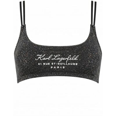 KARL LAGERFELD GÓRA OD BIKINI CZARNA Z LOGO ZAPIĘCIE Z TYŁU M I4A KARL LAGERFELD GÓRA OD BIKINI CZARNA Z LOGO ZAPIĘCIE Z TYŁU M I4A