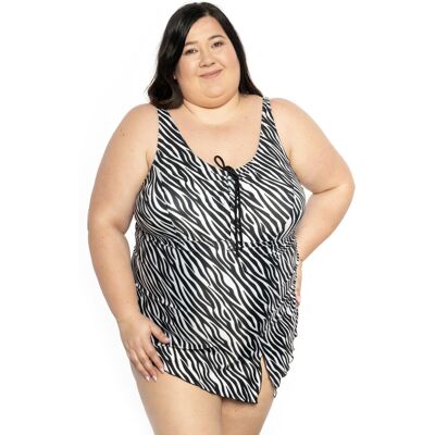 Spin Strój damski druk zebra czarny 5XL Spin Strój damski druk zebra czarny 5XL