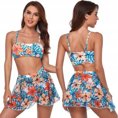 inna (Inny) STRÓJ KĄPIELOWY BIKINI JUNGLE SPÓDNICZKA TOP 3w1 L inna (Inny) STRÓJ KĄPIELOWY BIKINI JUNGLE SPÓDNICZKA TOP 3w1 L