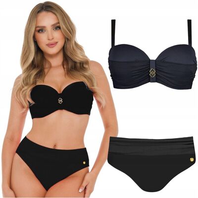 Strój kąpielowy dwuczęściowy push-up SELF 730 Alcudia 1 czarny 38C/M 70C Strój kąpielowy dwuczęściowy push-up SELF 730 Alcudia 1 czarny 38C/M 70C