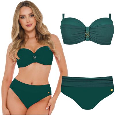 Strój kąpielowy dwuczęściowy push-up SELF 730 Alcudia 1 zielony 46C/3XL 90C Strój kąpielowy dwuczęściowy push-up SELF 730 Alcudia 1 zielony 46C/3XL 90C