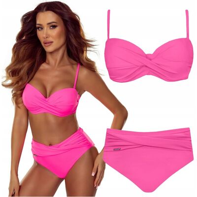 Strój kąpielowy dwuczęściowy push up wysoki stan GABBIANO Evita R 44B 90B Strój kąpielowy dwuczęściowy push up wysoki stan GABBIANO Evita R 44B 90B