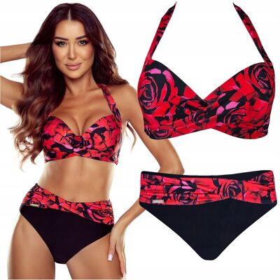 Strój kąpielowy dwuczęściowy wysoki stan GABBIANO Jolie 04/A M/S 36C 70C Strój kąpielowy dwuczęściowy wysoki stan GABBIANO Jolie 04/A M/S 36C 70C