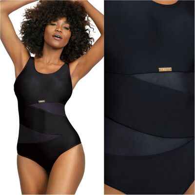 Strój Kąpielowy Jednoczęściowy Na Basen Self S36w Fashion Sport Czarny S 36 Strój Kąpielowy Jednoczęściowy Na Basen Self S36w Fashion Sport Czarny S 36