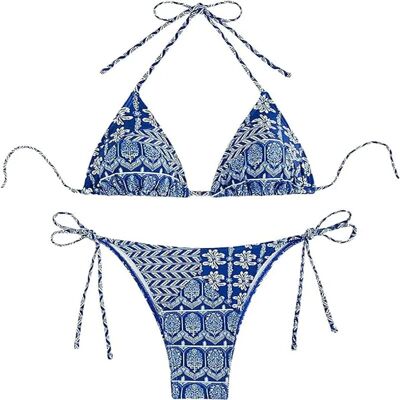 Inny producent Bikini Kwiatowe Wiązane Strój Kąpielowy Plażowy Komplet Seksowny Inny producent Bikini Kwiatowe Wiązane Strój Kąpielowy Plażowy Komplet Seksowny