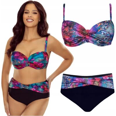 Strój Kąpielowy Dwuczęściowy Push Up Wysoki Stan Gabbiano Evita 018 40c 80c Strój Kąpielowy Dwuczęściowy Push Up Wysoki Stan Gabbiano Evita 018 40c 80c