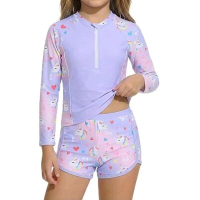 Inny producent Strój Kąpielowy Dziewczęcy 2 Częściowy Rash Guard Uv Tie Dye Syrenka Inny producent Strój Kąpielowy Dziewczęcy 2 Częściowy Rash Guard Uv Tie Dye Syrenka