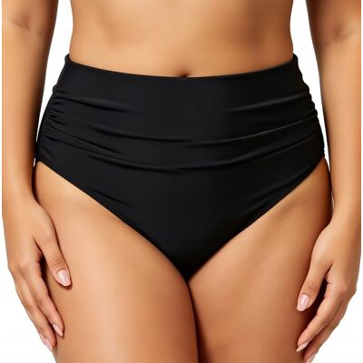 Szorty kąpielowe damskie czarne z wysokim stanem do bikini obcisłe Szorty kąpielowe damskie czarne z wysokim stanem do bikini obcisłe