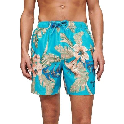 Superdry Męskie Kąpielówki z nadrukiem hawajskim Superdry Męskie Kąpielówki z nadrukiem hawajskim