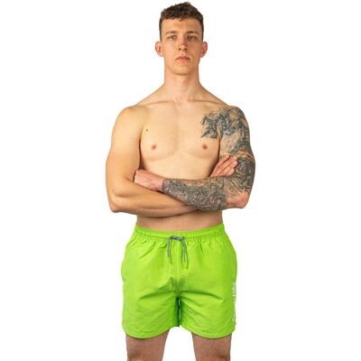 Szorty kąpielowe męskie szybkoschnące na plaże limonkowe Captain Mike 6XL Szorty kąpielowe męskie szybkoschnące na plaże limonkowe Captain Mike 6XL