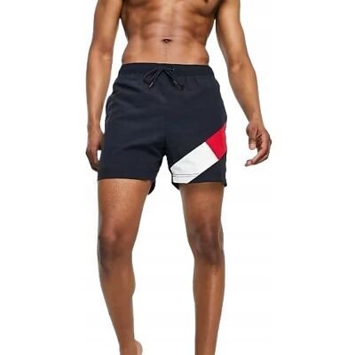 Inny producent TOMMY HILFIGER SPODENKI KĄPIELÓWKI CZARNE Z NADRUKIEM WIĄZANE S J2A Inny producent TOMMY HILFIGER SPODENKI KĄPIELÓWKI CZARNE Z NADRUKIEM WIĄZANE S J2A
