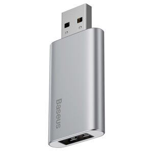 Baseus pamięć przenośna pendrive 64 GB z dodatkowym portem USB do ładowania srebrny (ACUP-C0S) - Srebrny \ 64