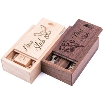 Inny producent Zestaw Prezentowy Ślubny Pamięć + Pudełko 128 Gb Usb 2.0 + Grawer Na Ślub Inny producent Zestaw Prezentowy Ślubny Pamięć + Pudełko 128 Gb Usb 2.0 + Grawer Na Ślub