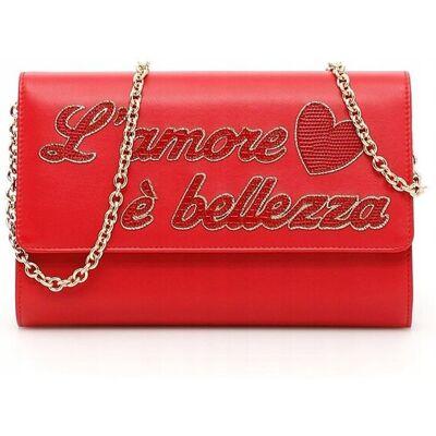 Dolce & Gabbana D&G; Skórzana Torebka Kopertówka Na Łańcuszku C_C Dolce & Gabbana D&G; Skórzana Torebka Kopertówka Na Łańcuszku C_C