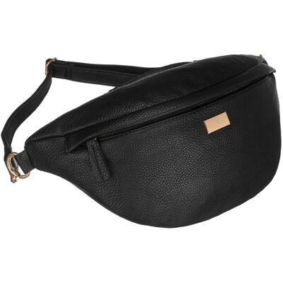 Duża nerka saszetka damska na ramię crossbody pojemna torebka miejska PETERSON czarna Duża nerka saszetka damska na ramię crossbody pojemna torebka miejska PETERSON czarna