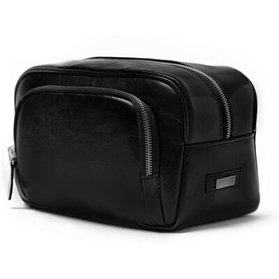 Elegancka Skórzana Kosmetyczka Sk04 Solier Czarna Elegancka Skórzana Kosmetyczka Sk04 Solier Czarna