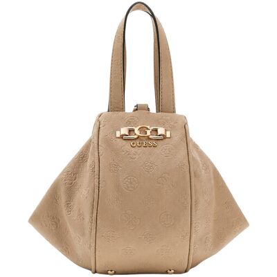 Guess Beżowa kopertówka damska Anise Mini w monogram Guess Beżowa kopertówka damska Anise Mini w monogram