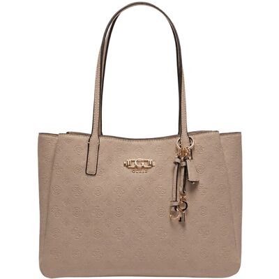Guess Ciemno-beżowa damska torebka Anise w monogram Guess Ciemno-beżowa damska torebka Anise w monogram