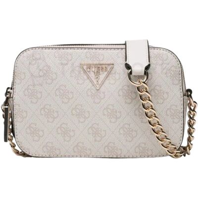 Guess Kremowa kopertówka damska w monogram Noelle II Crossbody Camera Guess Kremowa kopertówka damska w monogram Noelle II Crossbody Camera