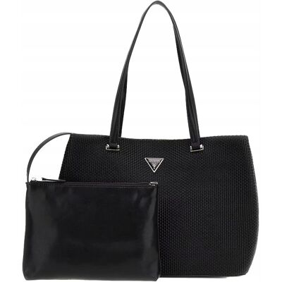 Guess Torebka Damska Torba na ramię Czarna Duża Poliuretan Elegancka Guess Torebka Damska Torba na ramię Czarna Duża Poliuretan Elegancka